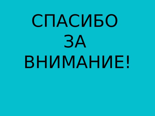 СПАСИБО  ЗА  ВНИМАНИЕ! 