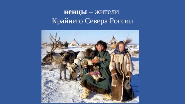 ненцы – жители  Крайнего Севера России