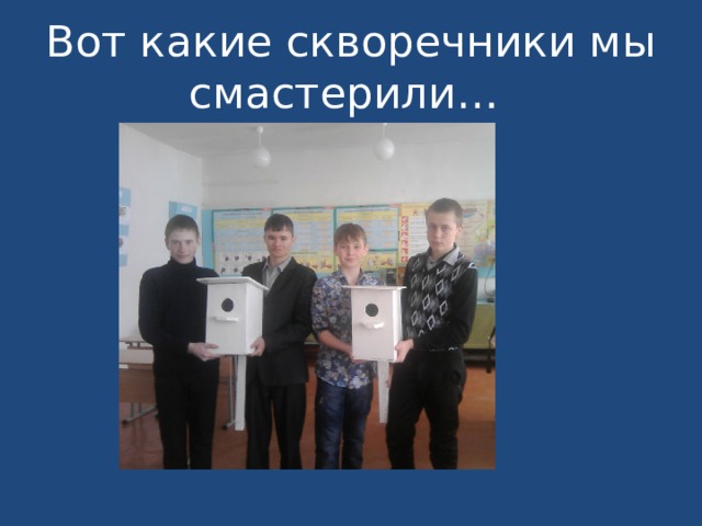 Вот какие скворечники мы смастерили… 