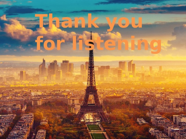 Thank you for listening 