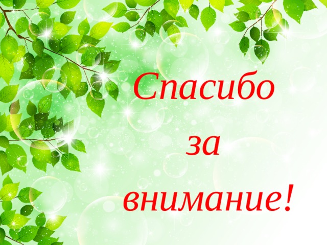 Спасибо за внимание! 