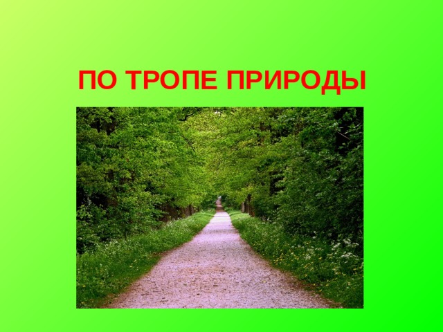 ПО ТРОПЕ ПРИРОДЫ 