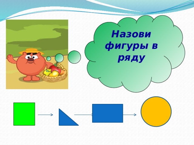 Назови фигуры в ряду 