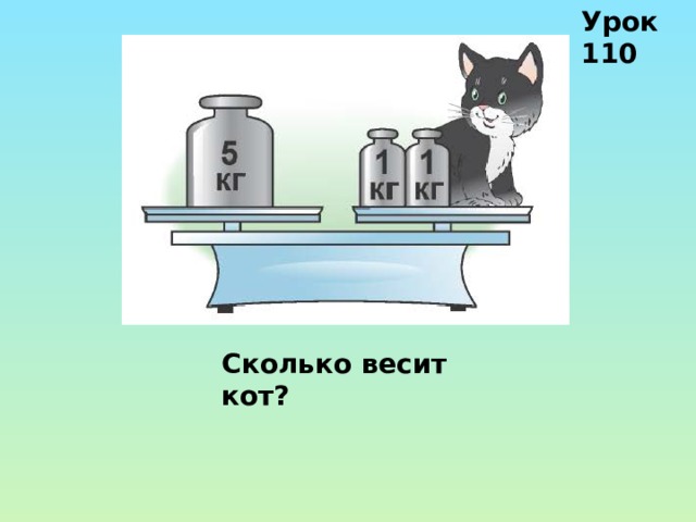 Урок 110 Сколько весит кот? 