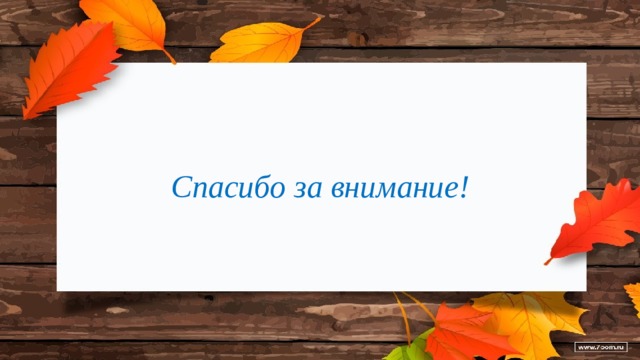 Спасибо за внимание!   
