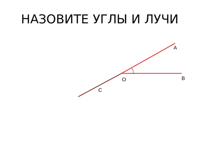 НАЗОВИТЕ УГЛЫ И ЛУЧИ А В О С