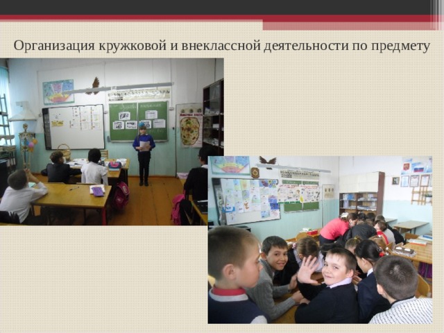 Организация кружковой и внеклассной деятельности по предмету 
