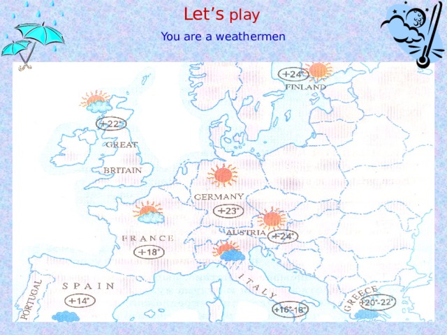 Let’s play You are a weathermen 
