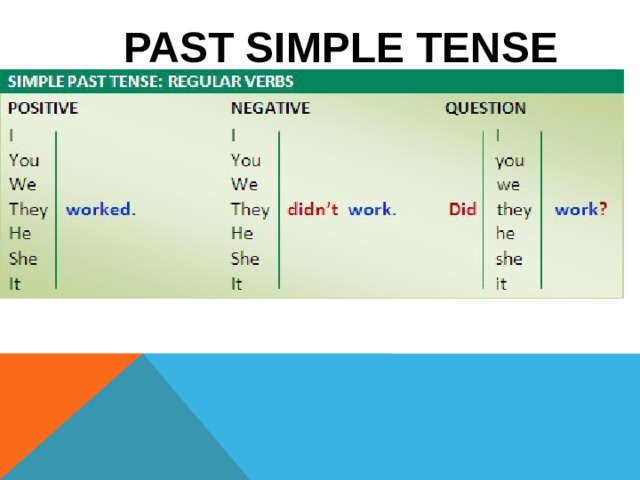  Past Simple tense  