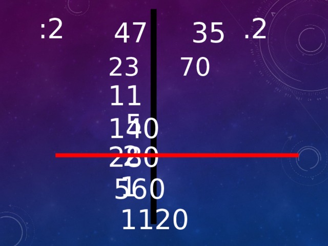 .2 :2  47 35 23 70 11 140  5 280  2 560 1 1120        