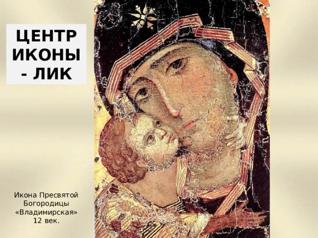 ЦЕНТР ИКОНЫ - ЛИК Икона Пресвятой Богородицы «Владимирская» 12 век.  