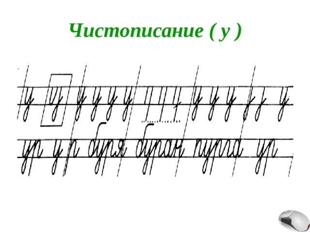 Чистописание ( у ) 