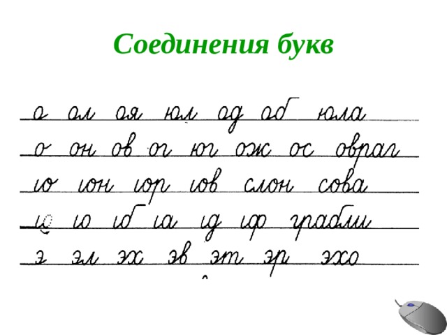 Соединения букв 