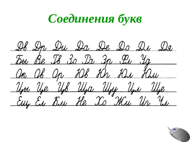 Соединения букв 
