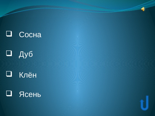  Сосна  Сосна  Дуб  Дуб  Клён  Клён  Ясень  Ясень 