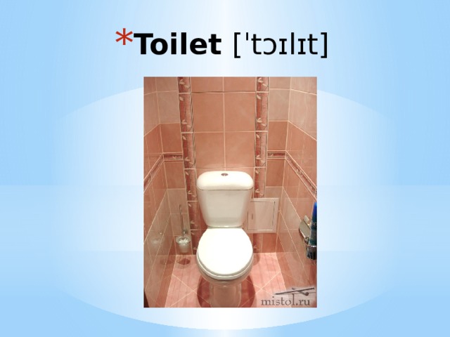Toilet [ˈtɔɪlɪt] 