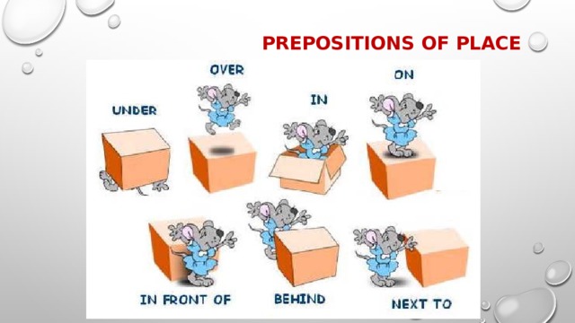 Prepositions of place 