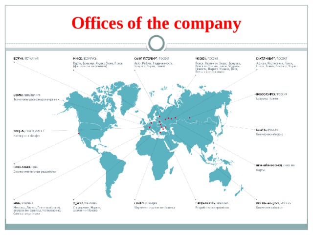 Offices of the company 