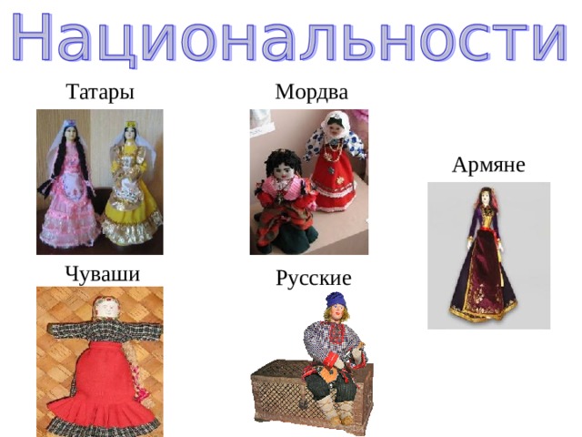 Татары  Мордва  Армяне  Чуваши  Русские  