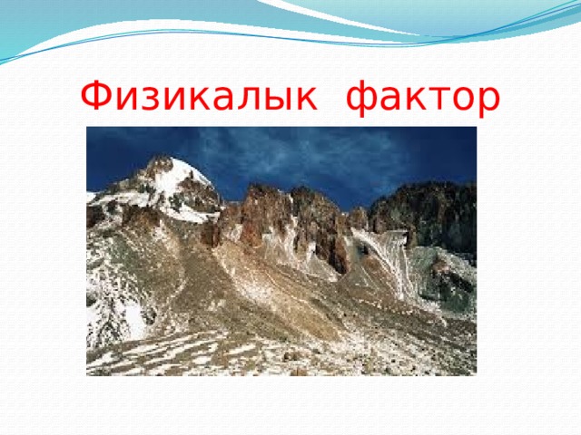 Физикалык фактор 