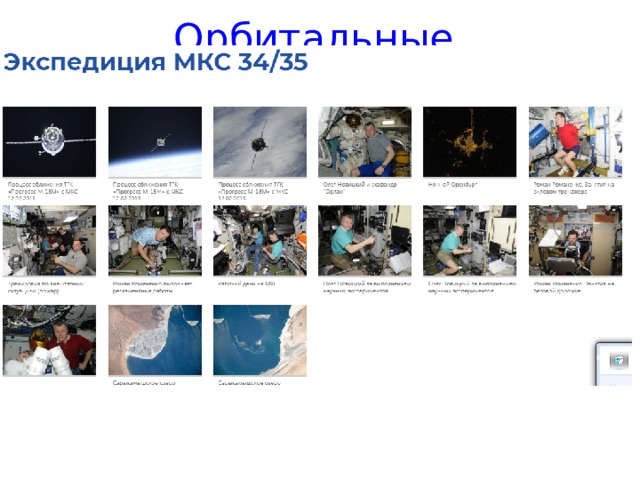 Орбитальные фотогалереи Уникальные космические снимки, которые можно использовать на уроках географии, вместо карт.  