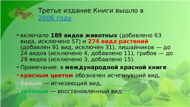Третье издание Книги вышло в  2006 году  