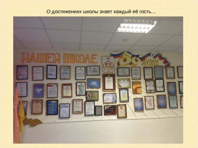 О достижениях школы знает каждый её гость…  