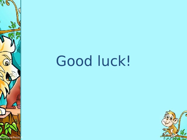  Good luck! 