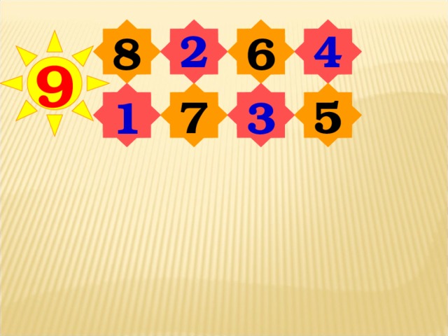 8 6 2 4 9 7 5 1 3  