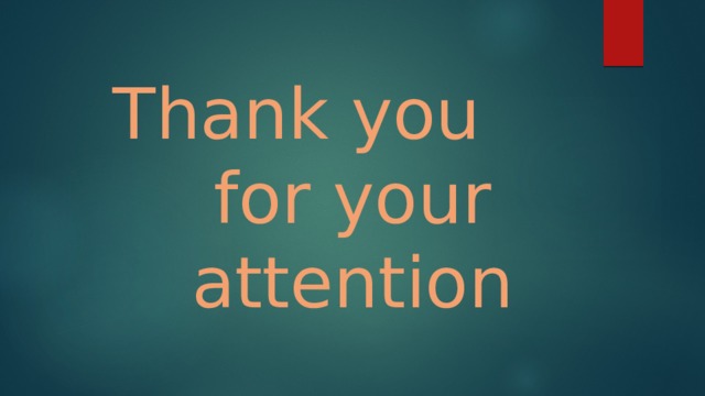 Thank you for your attention 