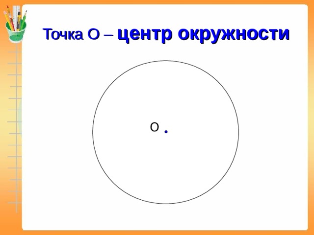 Точка О – центр окружности О 