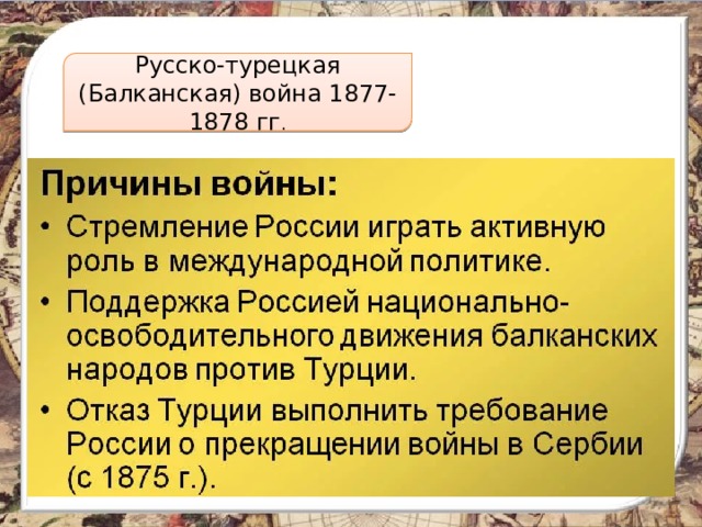 Русско-турецкая (Балканская) война 1877-1878 гг . 