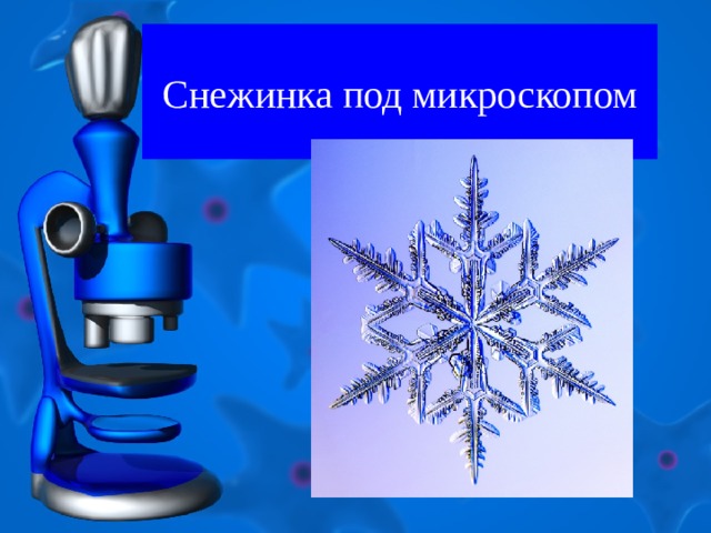 Снежинка под микроскопом 