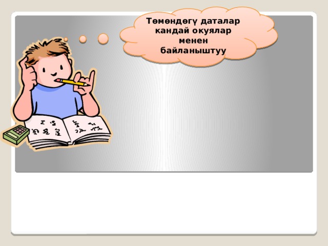 Төмөндөгү даталар кандай окуялар менен байланыштуу 
