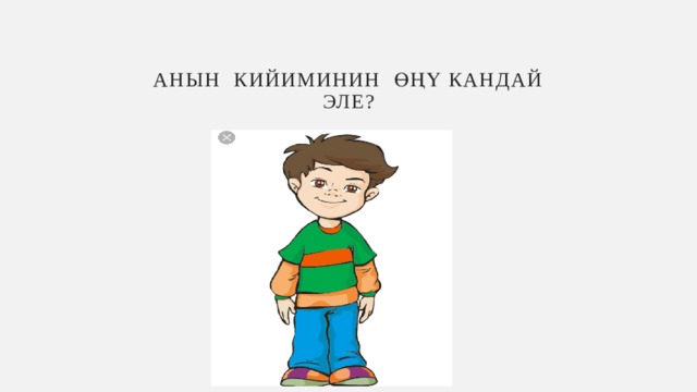 Анын кийиминин өңү кандай эле? 