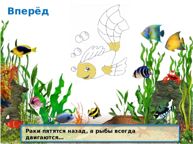 Вперёд Раки пятятся назад, а рыбы всегда двигаются… 