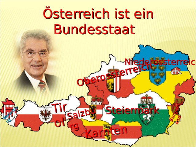 Vorarlberg Tirol Salzburg Karnten Oberossterreich Burgenland Österreich ist ein Bundesstaat   Niederossterreich Steiermark 