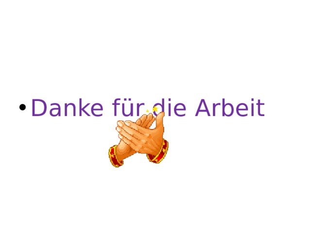 Danke für die Arbeit  