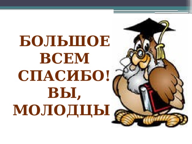  Большое всем спасибо! Вы, молодцы! 