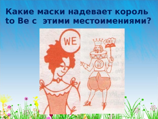 Какие маски надевает король to Be с этими местоимениями? 