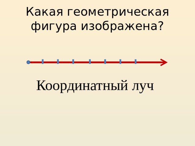 Какая геометрическая фигура изображена? Координатный луч 