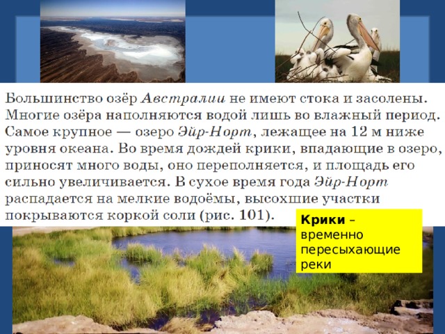Крики – временно пересыхающие реки Крики- временно пересыхающие реки 