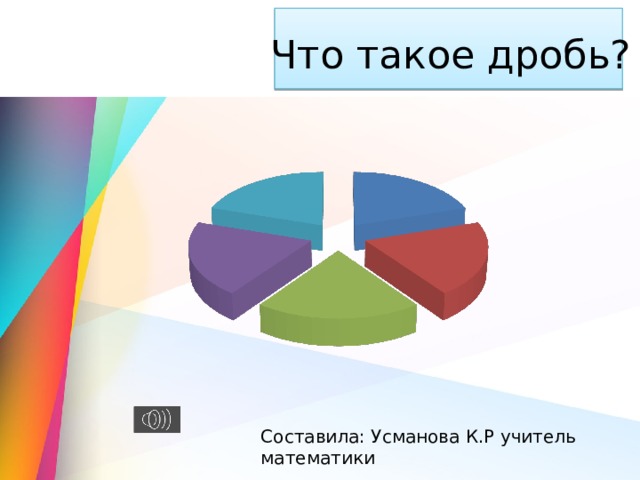 Что такое дробь? Составила: Усманова К.Р учитель математики 