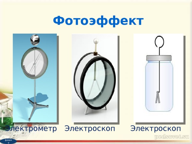 Фотоэффект Электрометр Электроскоп Электроскоп физика 