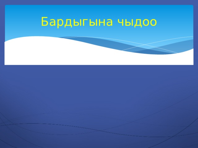 Бардыгына чыдоо 