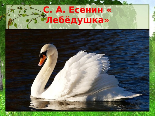 С. А. Есенин « Лебёдушка» 