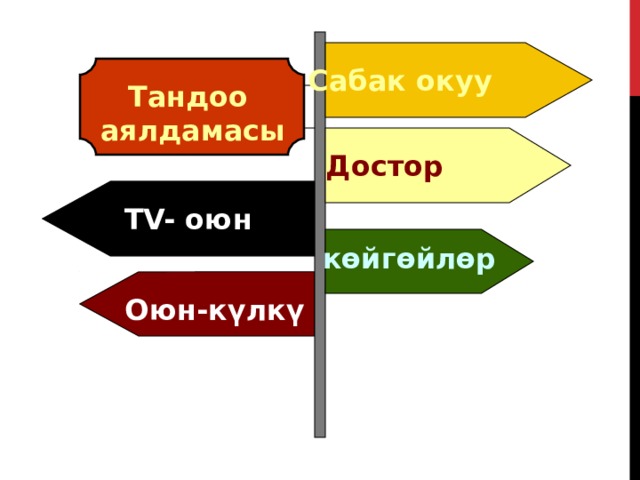 Сабак окуу Тандоо аялдамасы Достор TV- оюн көйгөйлөр Оюн-күлкү 43 