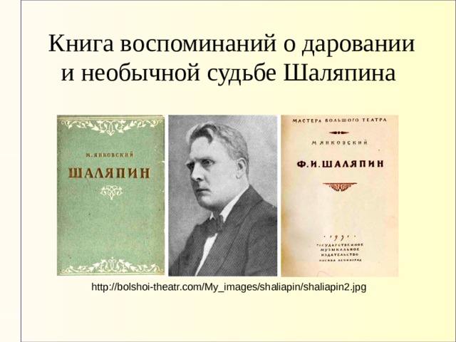  Книга воспоминаний о даровании и необычной судьбе Шаляпина http://bolshoi-theatr.com/My_images/shaliapin/shaliapin2.jpg 