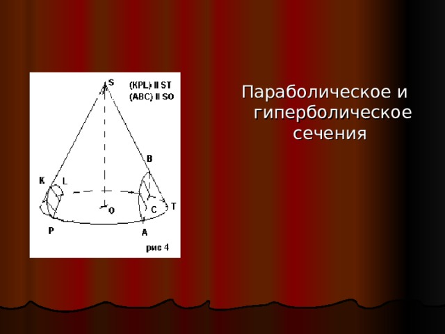 Параболическое и гиперболическое сечения 