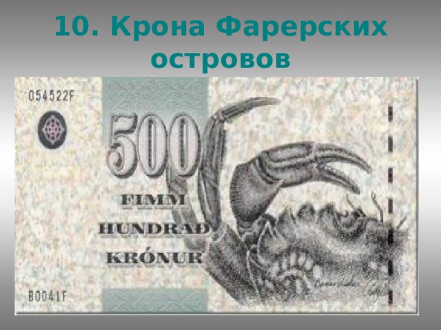 10. Крона Фарерских островов 